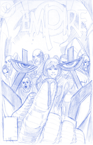 Cover sketch for EMPIRE 0 by Barry Kitson